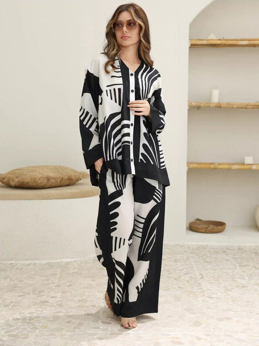 balck & white DIGITAL PRINT 2PC STITCHED FOR GIRLS
